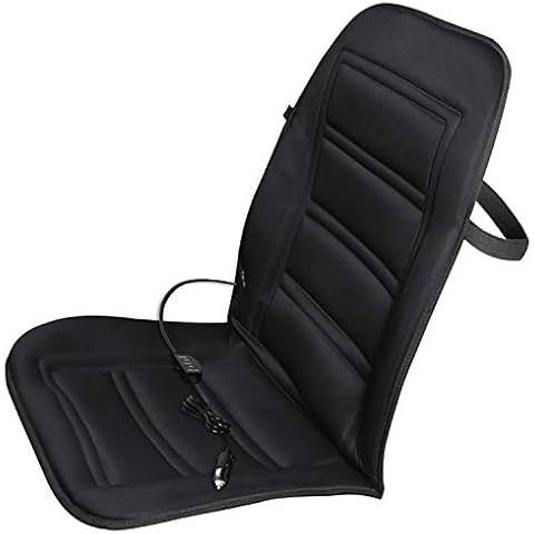 Zeeda Heated Car - Auto Cover Warmer Auto Headed With Lumbar Support -Ice Cold Winter Weather Protector Heater For Cars, Trucks, Suv, Black Cover