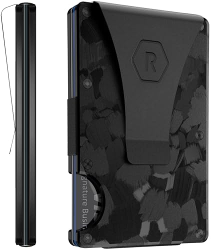 Image of Ridge Wallets - Slim Minimalist Front Pocket Wallet for Men, RFID Card Holder, Forged Carbon, Mountain Ridge