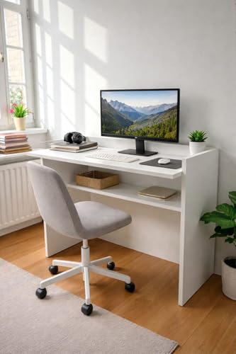Bilgisayar, Çalışma Masası Masası Ofis Ders Yemek Masası Beyaz