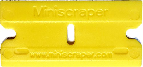 Mini Scraper 1 Pack (100Pcs) 2X-Plus Double Edged Plastic Razor Blades With A Thicker And Thinner Edges #TOP2