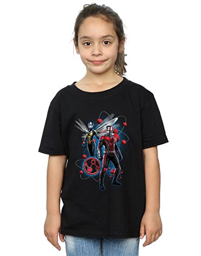 Marvel Girls Ant-Man and The Wasp Particle Pose T-Shirt Black 7-8 Years