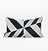 Poszewki na poduszki luksusowy geometryczny splot sypialnia sofa dekoracyjna poszewka na poduszkę czarno-biała 30 x 50 cm (bez rdzenia)