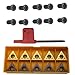 TCMT32.51 Insert Set for Industrial Machining, Carbide RT Inserts with TCMT16T304 Compatibility, 10-Pack Alloy Steel Hex Screws and for T15 Wrench
