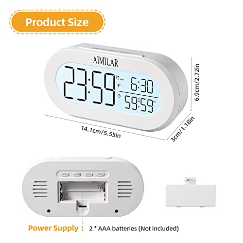 Aimilar Digital Alarm Clock With Timer Digital Count Up Down Timer Kids Alarm Clocks With Snooze For Desk Or Bedroom Students Home Office #TOP5
