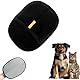 Paw Moon Fur Magnet, Fur Gloves für Katzen & Hunde, Weiches & Effektives Fellpflege-Handschuh, Entfernt Lose Haare & Massiert die Haut, Für Glattes & Gesundes Fell, Fingerlos Design (Schwarz)