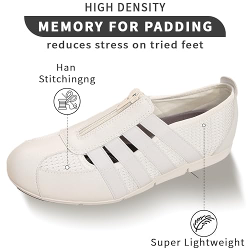 Image of Women's Comfortable Walking Shoes Lightweight Mesh Slip-on Loafers Low Top Casual Fashion Sneaker for Women