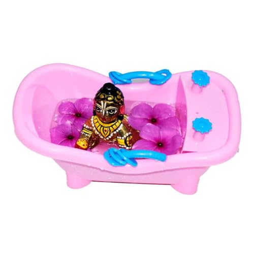 Image of Laddu Gopal Ji Bath Tub | Kanha Ji Swimming Pool |Thakur ji Bath tub for Bathing Purpose Pack of 1 Size (0to3) Number Plastic