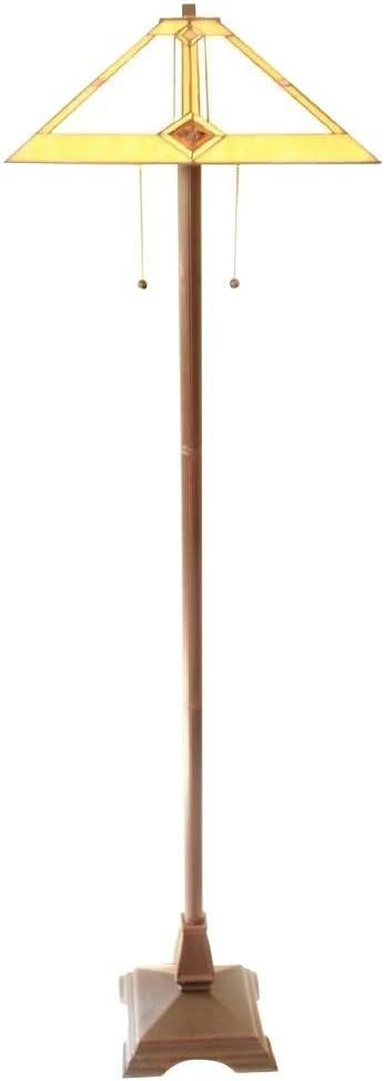 Serena D'italia Tiffany Style Mission Table and Floor Lamp Set