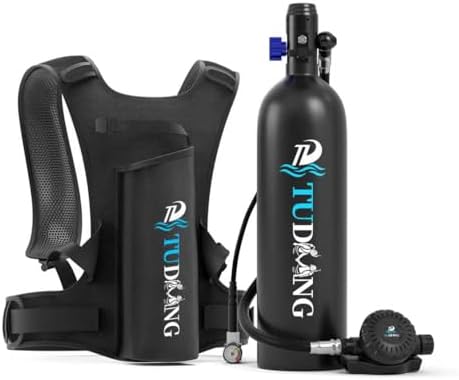 TUDIVING-2L Tauchflasche | Unterstützt 30-45 Minuten Unterwasser-Atmungszeit | mit Luftkompressor | Lungenflasche