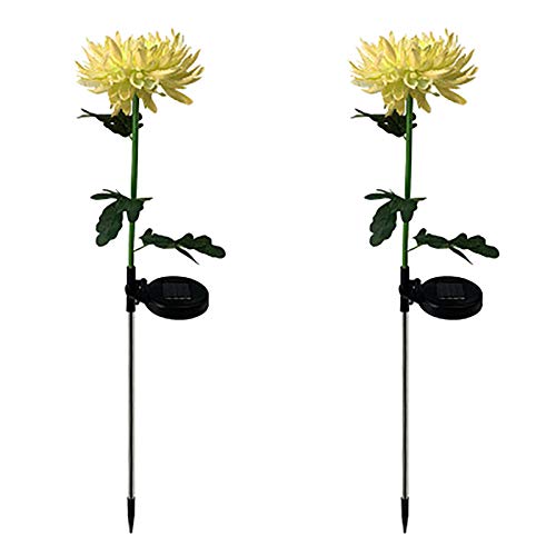 Lampe de fleurs solaires extérieur étanche luminaire piquet chrysanthème