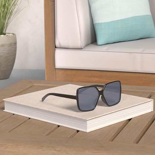 Dollger Oversized Square Sunglasses for Women Big Large Wide Fashion Shades for Men 100% UV Protection Unisex Black by Dollger - Used condition - Image 2