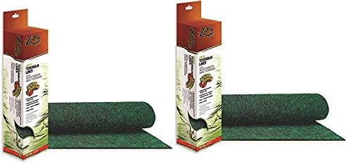 2 Pack - Zilla Reptile Terrarium Bedding Substrate Liner, Green, 55 Gallon