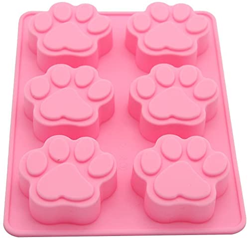Selecto Bake 1 Moules en Silicone Patte et Os de Chiot, Moules en Silicone Antiadhésifs de Qualité Alimentaire pour Chocolat, Bonbons, Gelée, Glaçons, Friandises pour Chien