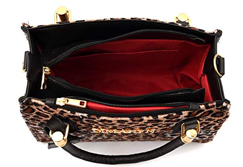Kit Bolsa Feminina Transversal Onça Lorena + Carteira