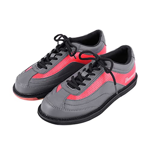 VEACAM Womens Bowling Trainers, Lace-Up Walking Shoes Lightweight Breathable Bowling Sport Shoe for Ladies Bowls Gym Trainers,Grey,6