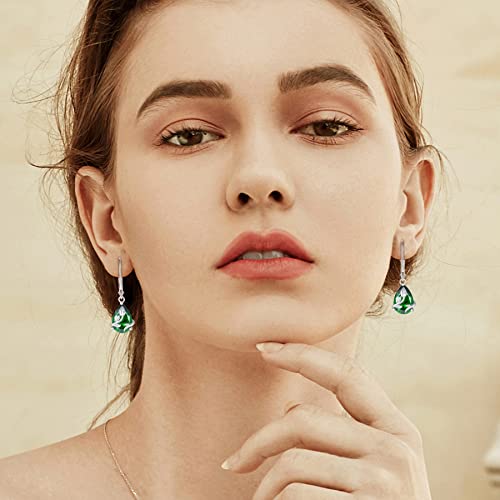 Starchenie Earrings For Women,Sterling Silver Dangle Earrings For Women Hypoallergenic Cute Earrings For Women Emerald Earrings #TOP3