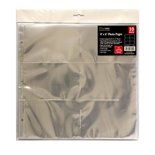 Ultra Pro 12 x 12 Size 3-Hole Photo for 4 x 6 Inch Prints, 10-Pack