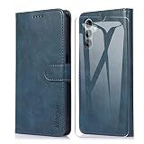 ARRYNN Coque pour Samsung Galaxy A04s / A13 5G,Cover Samsung Galaxy A04s / A13 5G,Étui de Protection Porte-Cartes Portefeuille Multi-Usage Magnétique Case pour Samsung Galaxy A04s / A13 5G - Blau