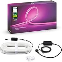 Philips Hue - Tira de Led inteligente Exterior 5m y Alimentador, con Bluetooth, Sumergible (IP67), Luz Blanca y de colores, Compatible con Alexa y Google Home