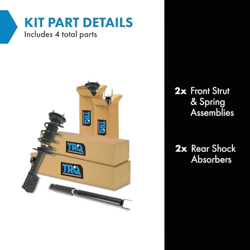 Image of TRQ Front and Rear Complete Strut Assembly & Shock Absorber Kit Complete Strut & Coil Spring Assembly Compatible with 2013-2019 Ford Explorer