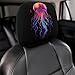 Jellyfish Ocean Animal Universal Car Headrest Cover Car Seat Head Rest Protector Fit All Car Interior Auto Accessories 2 PCS