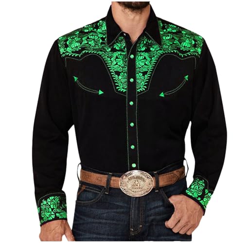 Chemise à manches longues homme imprimé 3D floral col revers mode casual mi-saison