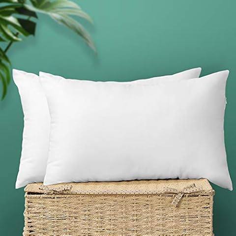 Artscope Throw Pillow Inserts Set of 2, Premium Fluffy Cushion Stuffer Sham Square Inner Soft for Couch or Bed, Indoor Decorative Pillows Inserts (12" x 20") Cover