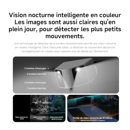 XIAOMI Outdoor Camera CW100 Dual - Double Objectif - Vision Nocturne Couleur - Caméra de Surveillance Détection IA Locale & Étanche IP66