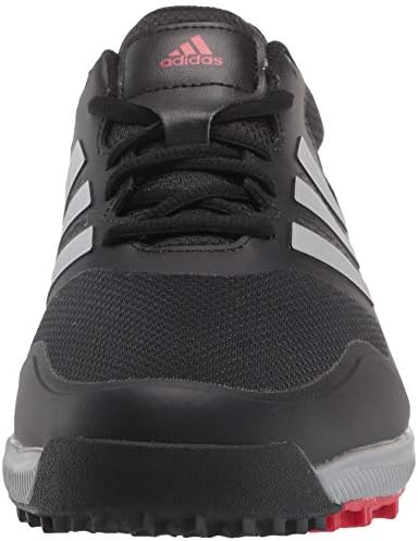 adidas Men's Tech Response Spikeless Golf Shoe, Core Black/Silver Metallic/Scarlet, 9.5 | Image 1