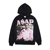 Chainsaw Man Men's Hoodies ASAP Rocky Hoodie Graphic Athletic Sportswear Cotton Oversized Pullover Hooded Sweatshirt