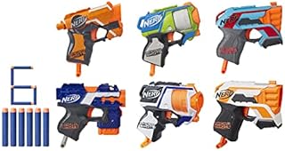 Nerf MicroShots 6-Blaster Bundle, 6 Mini Dart-Firing Nerf Elite Blasters and 6 Official Nerf Elite Darts - for Kids, Teens, Adults (Amazon Exclusive)