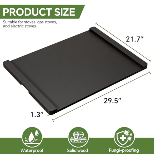 Cubierta para cocina rectangular 30 x 22 pulgadas negra miniatura 2
