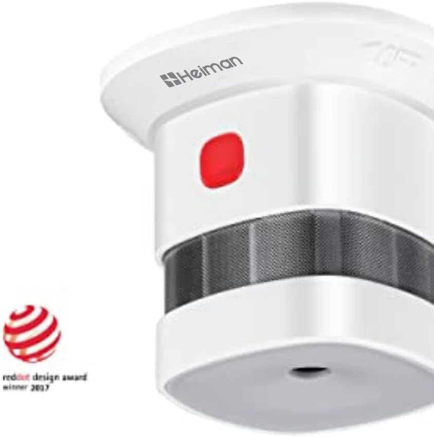 HEIMAN Mini Smoke Alarm Detector dimensions and features