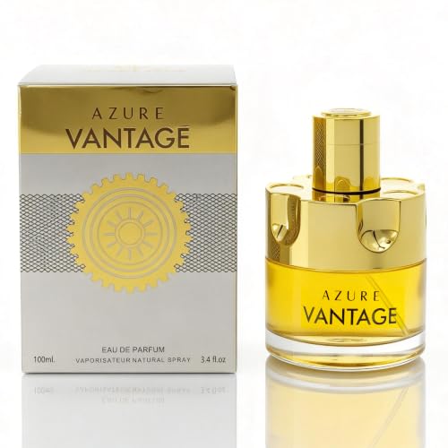 AFLUXE Men’s Cologne Azure Vantage Original Natural Spray Eau de Parfum,Long-Lasting Scent Perfume for Men Elegant Bottle - Great Holiday Gift, 3.4 Fl Oz/100 Ml