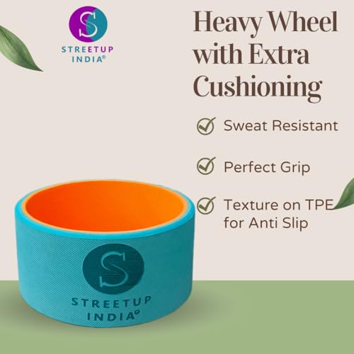 Image of Streetup India Yoga Wheel for Stretching, Exercise, Back Bends, Workout for Unisex With High Density Strong Foam Sweat Resistant (Sea Green Heavy)