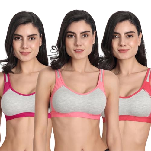 Image of Aimly Women's Cotton Non Padded Wire Free Full Coverage Bra