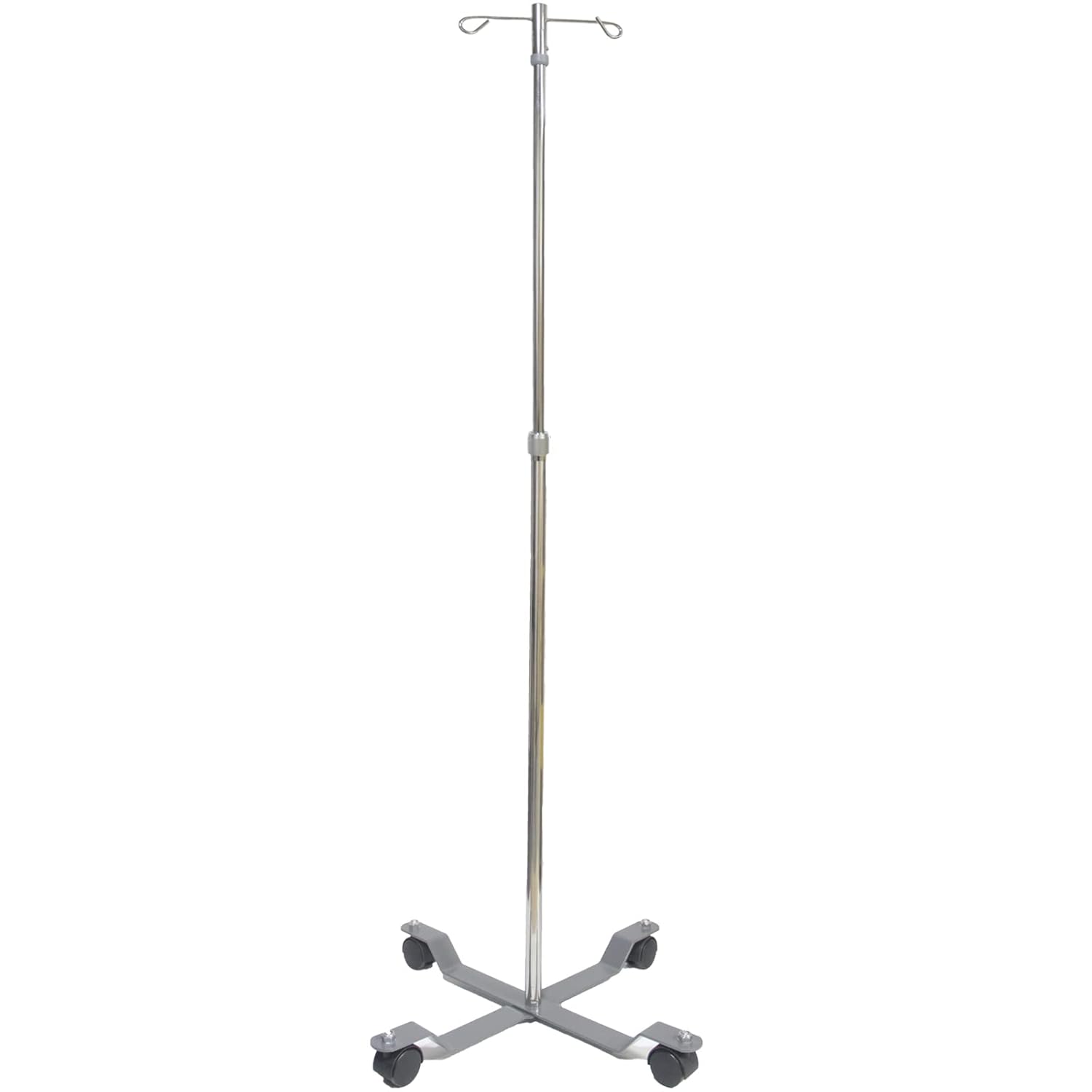 IV Pole with Wheels, IV Stand Pole with 2 Hook & 4 Caster, IV Bag Stand with Removable IV Bag Holder, 47" to 85" Adjustable Height Pole, Steel Base : Industrial & Scientific