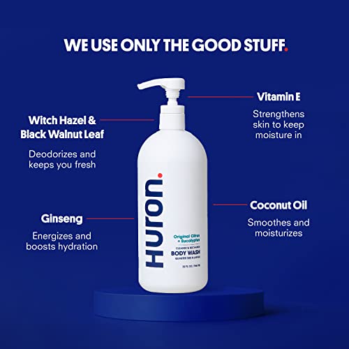 Huron Body Wash: Citrus + Eucalyptus Scent, Non-Toxic & Hydrating; 30.3oz by Huron - Used condition - Image 4