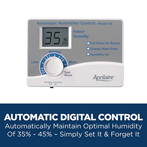 Aprilaire 700 Whole Home Humidifier, Automatic Fan Powered Furnace Humidifier, Large Capacity Whole House Humidifier For Homes Up To 5,300 Sq. Ft, White #TOP7