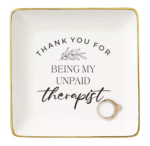NZY Thanksgiving Christmas Gift for Woman-Recovery Rehabilitation Thank You Gifts for Best Friends,Sister,Psychologic Counselor,Mental-health counselors,Ceramic Jewelry Tray Trinket Holder Ring Dish