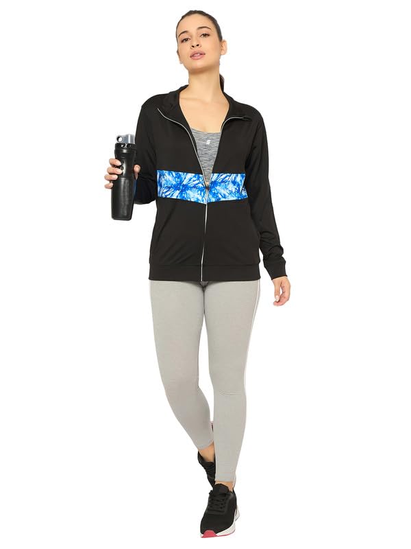 Clovia Women's Comfort Fit Active Jacket - Blue-picture-42