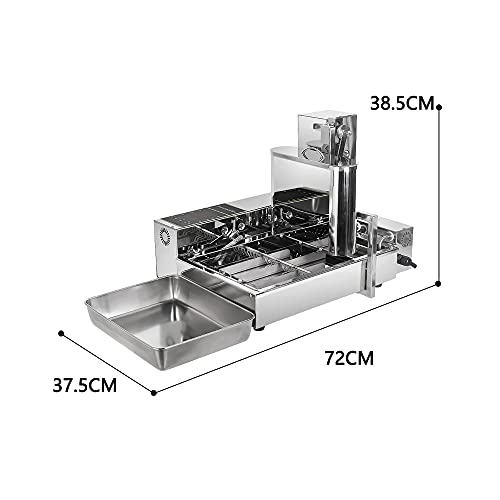 Máquina para Hacer Donas, Freidora Digital De 6 L, De Acero Inoxidable con Grosor Ajustable para Uso Comercial.