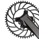 Corona stretta larga 110BCD 4 bulloni CNC in lega di alluminio singola per bici da strada 9/10/11 velocità | 48T 50T 52T 54T 56T nero (54T)