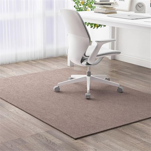 Surwin Alfombra Protectora para Silla de Oficina, Alfombrilla Suelo Oficina Alfombra Antideslizante para Silla de Ruedas Protector Suelo Escritorio para Hogar (Marrón grisáceo,60x90cm)