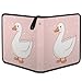 Kuquteed Cute Duck Trading Card Binder 9 Pocket 900 Cards Holder Collector Album with 50 Removable Sleeves Toys Gifts for Boys Girls White Animal Game Sports Cards