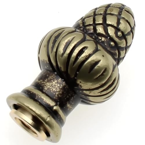 OZXNO 1pcs Solid Lamp Finial Brass Lamp Finial Cap Knob Lamp Decoration for Lamp Shade/Tiffany Style Lamp (Bronze)