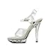 Ellie Shoes Women's M Brook Platform Sandal, Clear, 9 M US