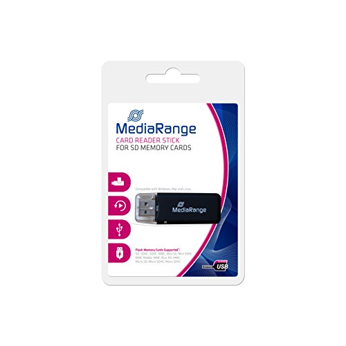 Preisvergleich Produktbild MediaRange USB 2.0 Speicherkartenleser-Stick, schwarz