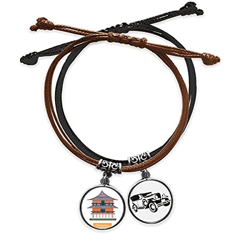 Chikaniou taïwan bracelet cuir minibus fini les bijoux fragiles cordon