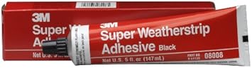 3M 08008 Super Weatherstrip Adhesive, 08008, Black, 5 oz Tube